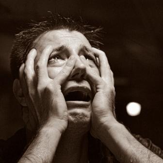 Man expressing horror